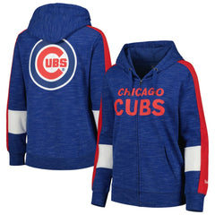 Chicago Cubs New Era Women's Colorblock Full-Zip Hoodie - Royal - New Era Discount