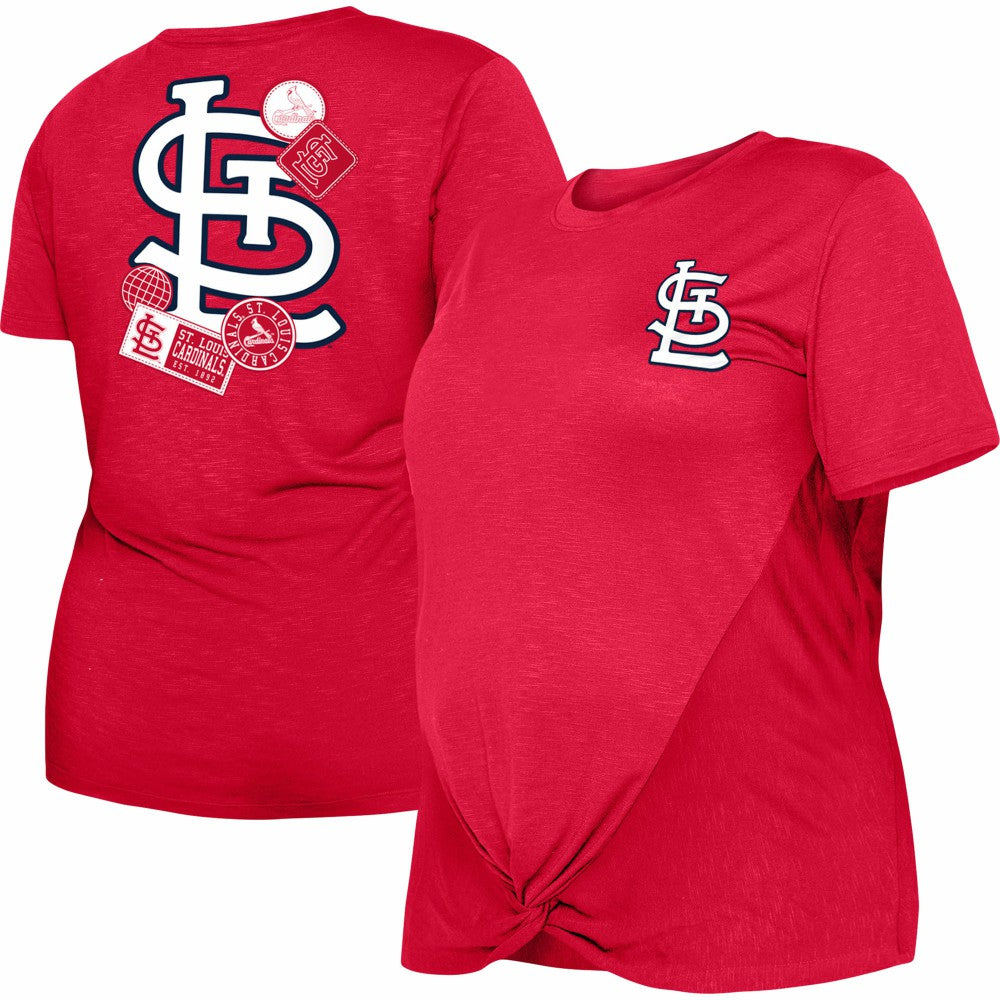 St. Louis Cardinals New Era Women's Plus Size Two-Hit Front Knot T-Shirt - Red - New Era Online
