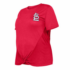 St. Louis Cardinals New Era Women's Plus Size Two-Hit Front Knot T-Shirt - Red - New Era Online