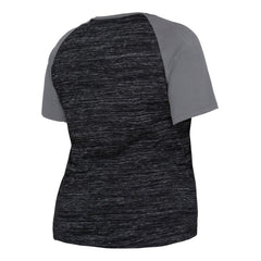 Chicago White Sox New Era Women's Plus Size Space Dye Raglan V-Neck T-Shirt - Black - New Era Lifestyle
