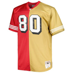 Mitchell & Ness Jerry Rice San Francisco 49ers Big & Tall Split Legacy Retired Player Replica Jersey Scarlet/Gold