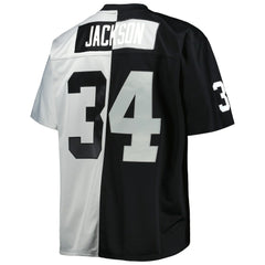 Mitchell & Ness Bo Jackson Las Vegas Raiders Big & Tall Split Legacy Retired Player Replica Jersey Black/Silver
