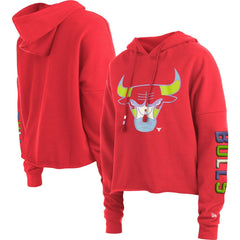 Chicago Bulls Women's Color Pack Cropped Top Pullover Hoodie Red | New Era outlet