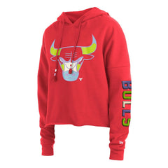 Chicago Bulls Women's Color Pack Cropped Top Pullover Hoodie Red | New Era outlet