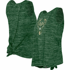 Milwaukee Bucks Women's Space Dye Active Tank Top Hunter Green | New Era US