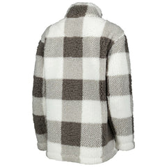 Philadelphia Flyers G-III 4Her by Carl Banks Women's Logo Plaid Sherpa Quarter-Zip Jacket - Gray/White - NHL 4997226