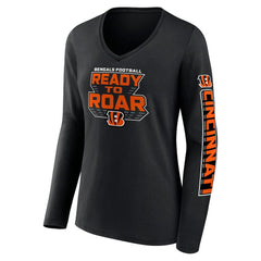 Fanatics Cincinnati Bengals Women's Hometown Sweep Long Sleeve V-Neck T-Shirt Black