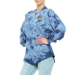 Nashville Predators Fanatics Women's Crystal-Dye Long Sleeve T-Shirt - Navy - NHL 4998559