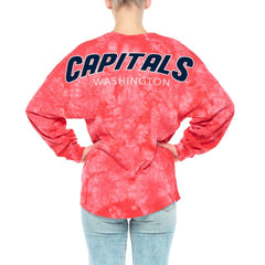 Washington Capitals Fanatics Women's Crystal-Dye Long Sleeve T-Shirt - Red - NHL 4998574