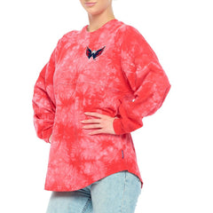 Washington Capitals Fanatics Women's Crystal-Dye Long Sleeve T-Shirt - Red - NHL 4998574