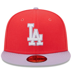 Los Angeles Dodgers New Era Spring Color Two-Tone 59FIFTY Fitted Hat - Red/Lavender - New Era Sale
