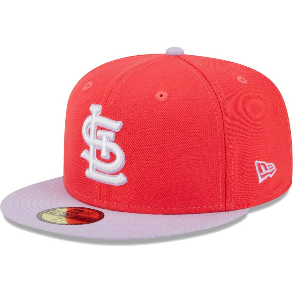St. Louis Cardinals New Era Spring Color Two-Tone 59FIFTY Fitted Hat - Red/Lavender - New Era on Sale