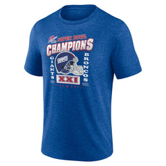 New York Giants Hometown Old-Fashioned Super Bowl XXI Champions Tri-Blend T-Shirt Royal