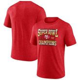 San Francisco 49ers Hometown Old-Fashioned Super Bowl XVI Champions Tri-Blend T-Shirt Scarlet
