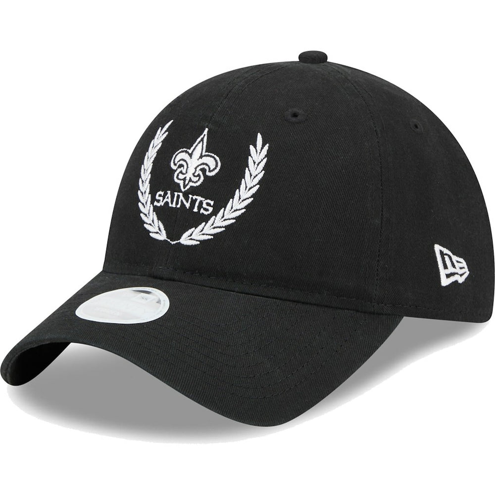 New Orleans Saints New Era Women's Leaves 9TWENTY Adjustable Hat Black