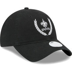 New Orleans Saints New Era Women's Leaves 9TWENTY Adjustable Hat Black