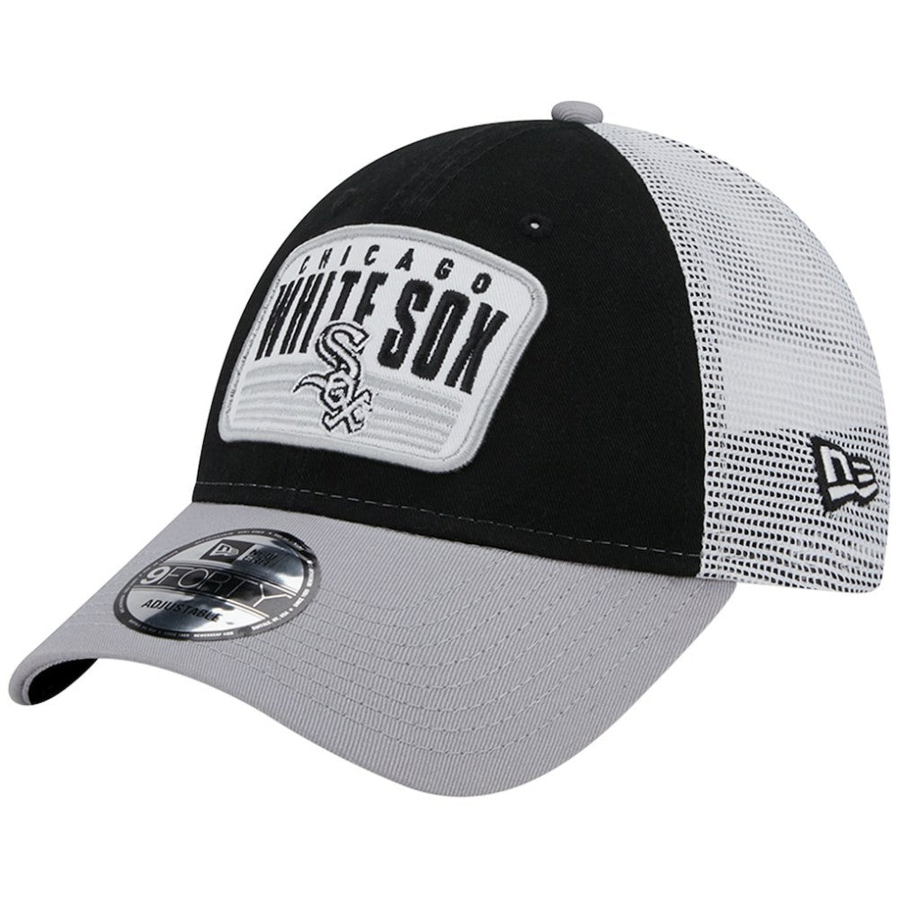 Chicago White Sox New Era Two-Tone Patch 9FORTY Snapback Hat - Black - New Era Sale