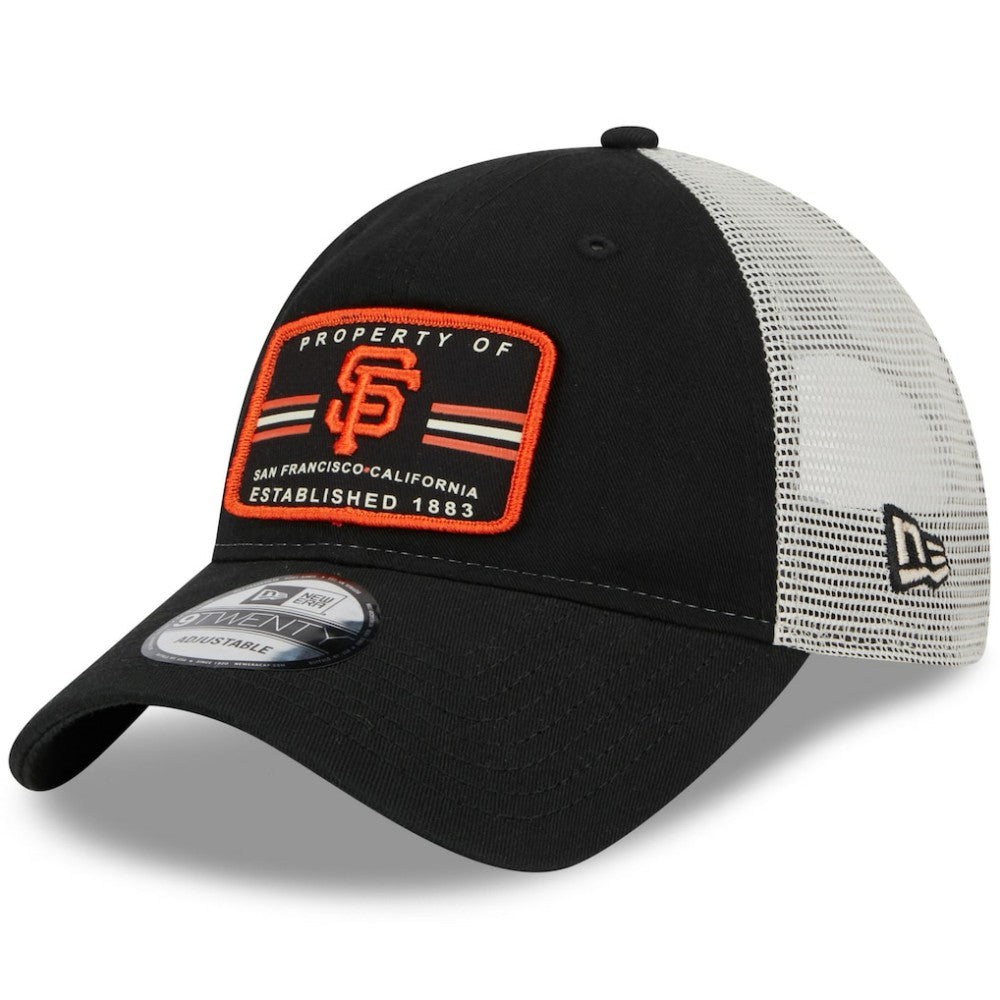 San Francisco Giants New Era Property Trucker 9TWENTY Snapback Hat - Black - New Era Lifestyle