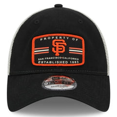 San Francisco Giants New Era Property Trucker 9TWENTY Snapback Hat - Black - New Era Lifestyle
