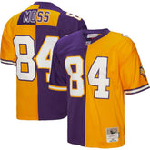 Mitchell & Ness Randy Moss Minnesota Vikings 1998 Split Legacy Replica Jersey Purple/Gold