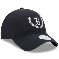 Boston Red Sox New Era Women's Leaves 9TWENTY Adjustable Hat - Navy - New Era Discount