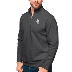 Chicago White Sox Antigua Gambit Quarter-Zip Pullover Top - Heathered Charcoal - MLB Online