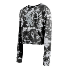 Chicago White Sox New Era Women's Tie-Dye Cropped Long Sleeve T-Shirt - Black - New Era Discount