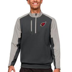 Arizona Cardinals Antigua Team Quarter-Zip Pullover Top Charcoal