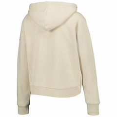 Chicago Bulls Sportiqe Women's Leona Ava Fleece Tri-Blend Pullover Hoodie Cream