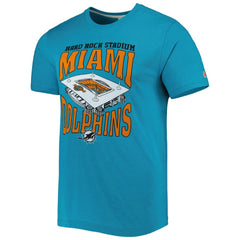 Miami Dolphins Homage Stadium Tri-Blend T-Shirt Aqua