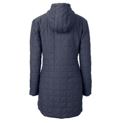 New York Yankees Cutter & Buck Women's Rainier Primaloft Eco Full-Zip Hoodie Long Coat - Heathered Navy - MLB on Sale