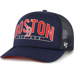 Boston Red Sox '47 Backhaul Foam Trucker Snapback Hat - Navy - 47 brand Online