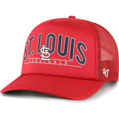 St. Louis Cardinals '47 Backhaul Foam Trucker Snapback Hat - Red - 47 brand Lifestyle