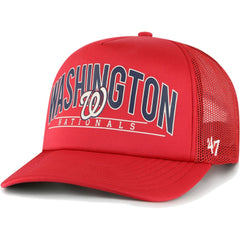 Washington Nationals '47 Backhaul Foam Trucker Snapback Hat - Red - 47 brand on Sale