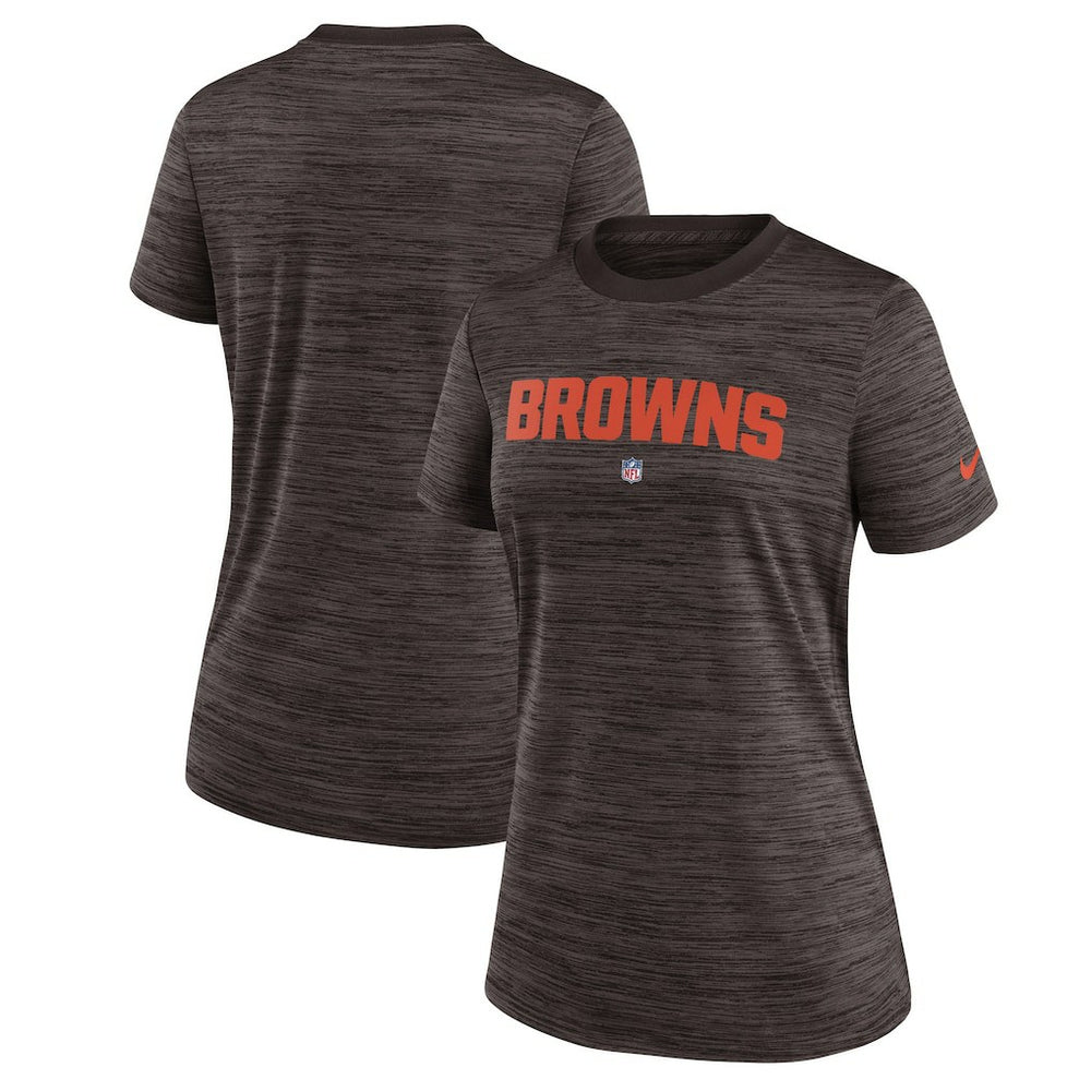 Nike Cleveland Browns Women's Sideline Velocity Performance T-Shirt Brown