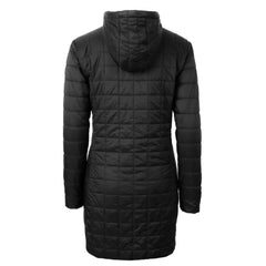 Buffalo Bills Cutter & Buck Women's Rainier Primaloft Eco Hooded Long Lightweight Coat Black