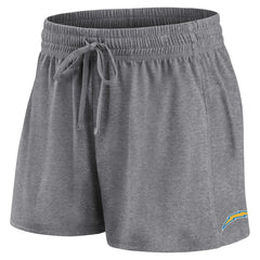 Fanatics Los Angeles Chargers Women's Script T-Shirt & Shorts Lounge Set Powder Blue/Heather Charcoal