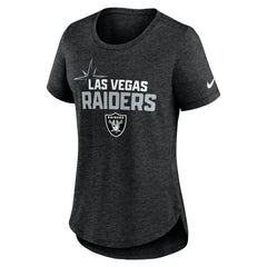 Nike Las Vegas Raiders Women's Local Fashion Tri-Blend T-Shirt Heather Black