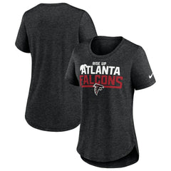 Nike Atlanta Falcons Women's Local Fashion Tri-Blend T-Shirt Heather Black