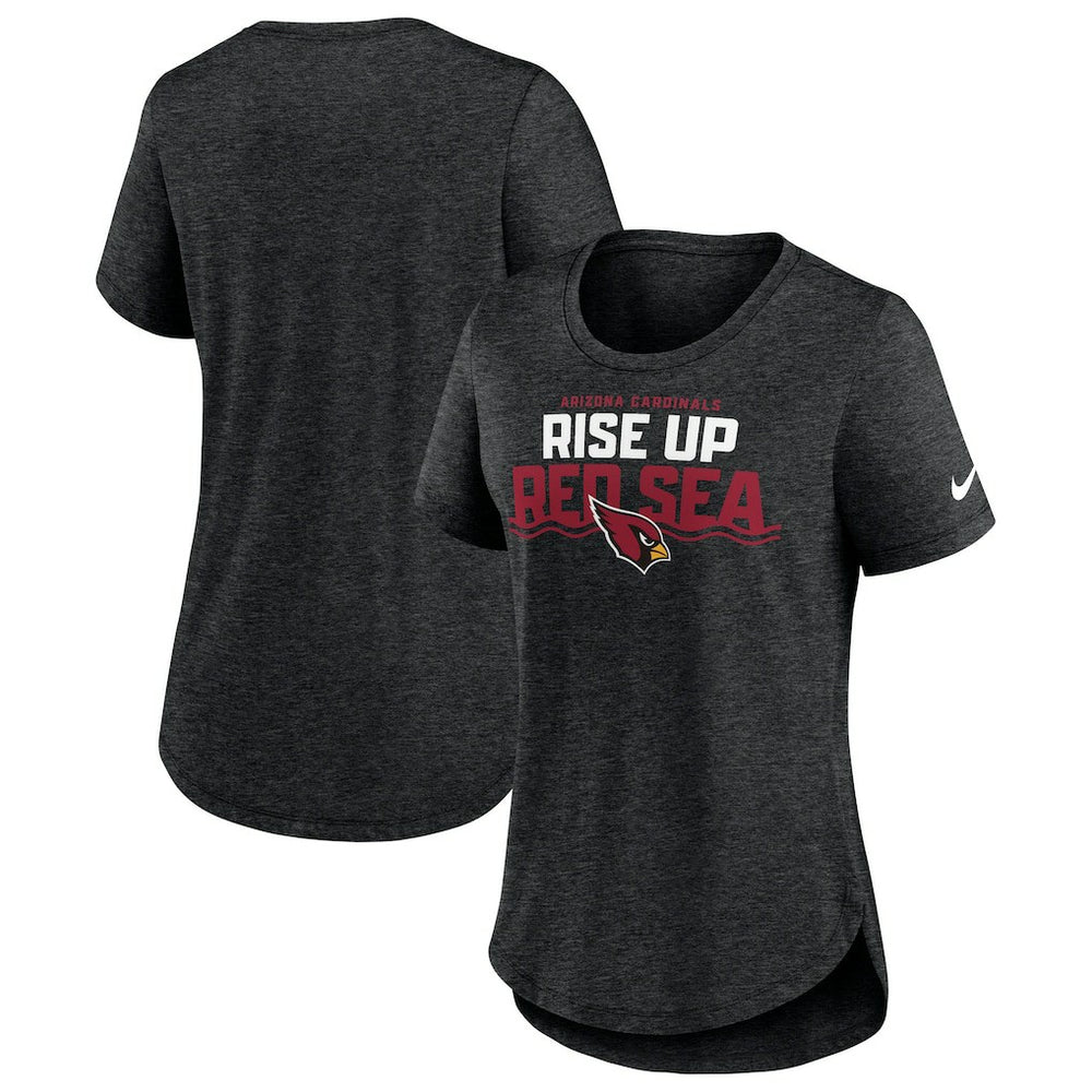 Nike Arizona Cardinals Women's Local Fashion Tri-Blend T-Shirt Heather Black