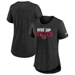 Nike Arizona Cardinals Women's Local Fashion Tri-Blend T-Shirt Heather Black