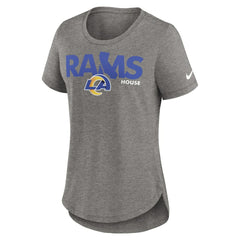 Nike Los Angeles Rams Women's Local Fashion Tri-Blend T-Shirt Heather Charcoal