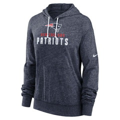 Nike New England Patriots Women's Plus Size Gym Vintage Pullover Hoodie Navy