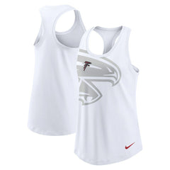 Nike Atlanta Falcons Women's Tri-Blend Scoop Neck Racerback Tank Top White