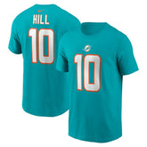 Nike Tyreek Hill Miami Dolphins Player Name & Number T-Shirt Aqua