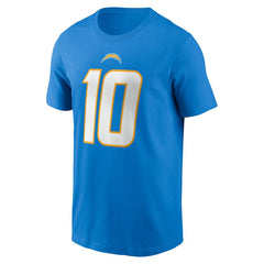 Nike Justin Herbert Los Angeles Chargers Player Name & Number T-Shirt Powder Blue