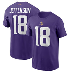 Nike Justin Jefferson Minnesota Vikings Player Name & Number T-Shirt Purple