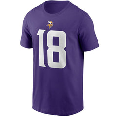 Nike Justin Jefferson Minnesota Vikings Player Name & Number T-Shirt Purple