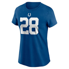 Nike Jonathan Taylor Indianapolis Colts Women's Player Name & Number T-Shirt Royal