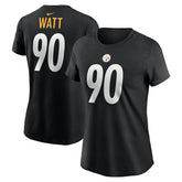 Nike T.J. Watt Pittsburgh Steelers Women's Player Name & Number T-Shirt Black
